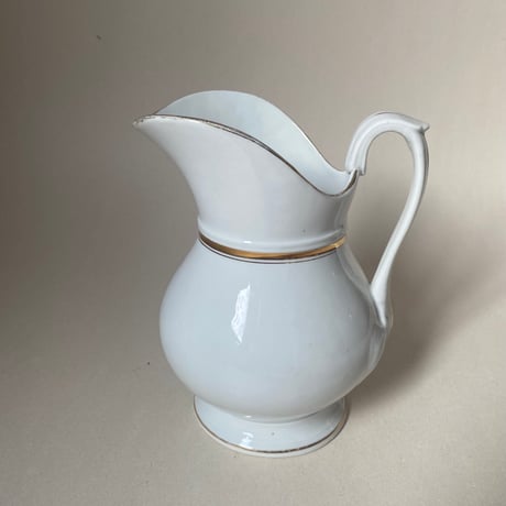 19世紀後半　リモージュ　WG ＆Cie　 ブロ　白磁にゴールドのライン