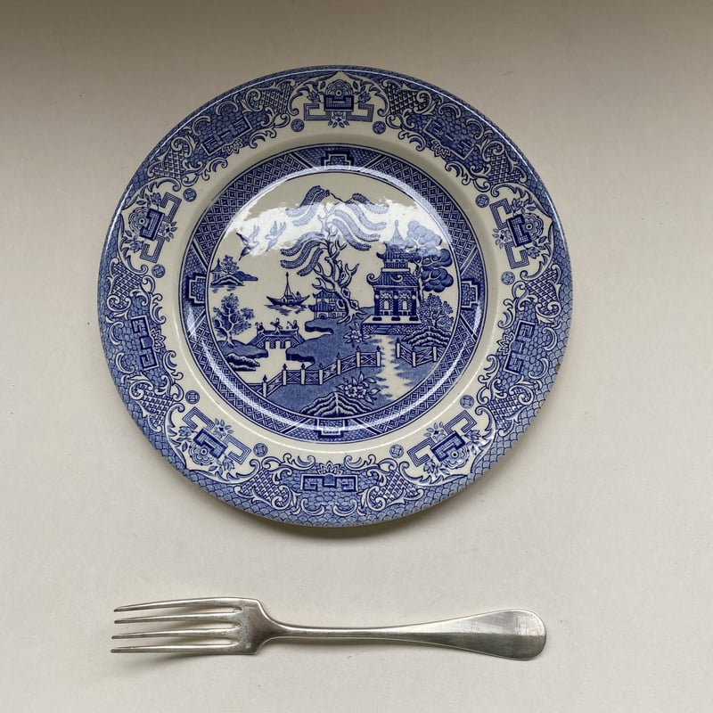 20世紀後半 イギリス製 ブルーウィロー ディナー・プレート 1ー3