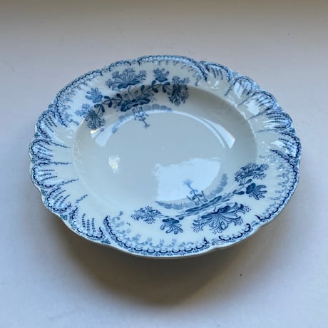 19世紀後半　サンタマン　レジェンス　スーププレート　レリーフ