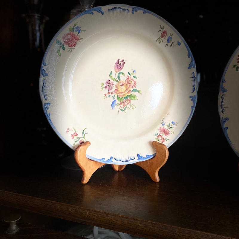 19世紀後半 ロンシャン ディナー・プレート ポリクローム お花柄