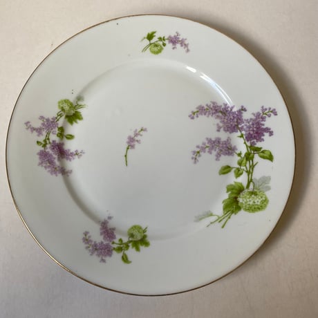 1900年代　リモージュ　J.B.T et cie　ベルポー　ディナー・プレート　リラとブール・ド・ネージュ柄　1−１２