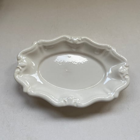 フランス　アンティーク　ヴィンテージ　ムスティエ　すり鉢　ボウル フランス アンティーク ムスティエ サラディエ 輪花鉢 – ambiant