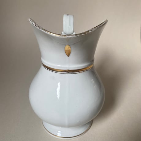 19世紀後半　リモージュ　WG ＆Cie　 ブロ　白磁にゴールドのライン