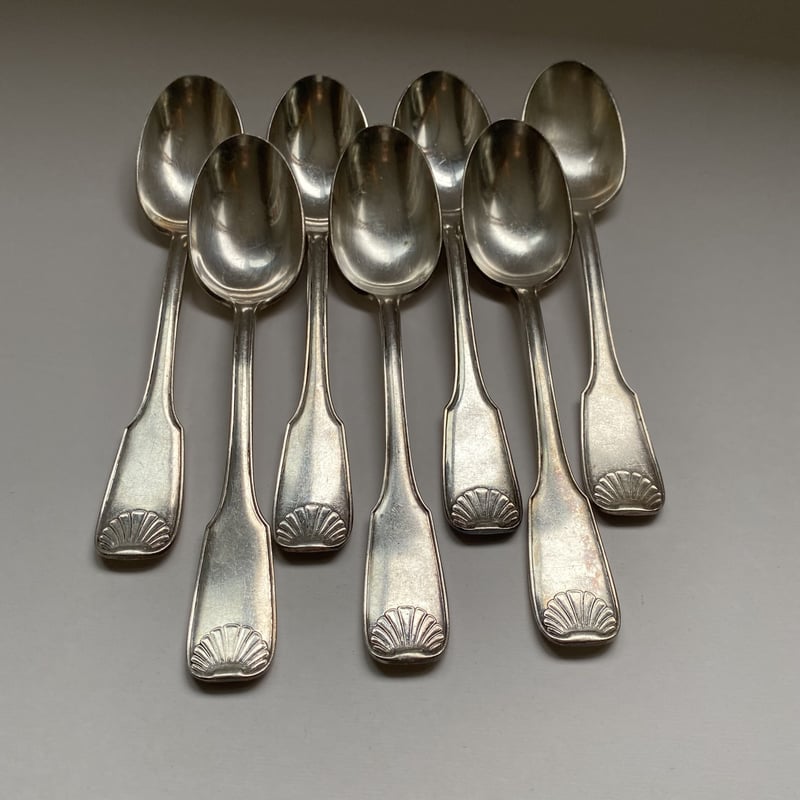 19世紀 N.C シルバープレート シェル・レリーフ テーブル・スプーン 7