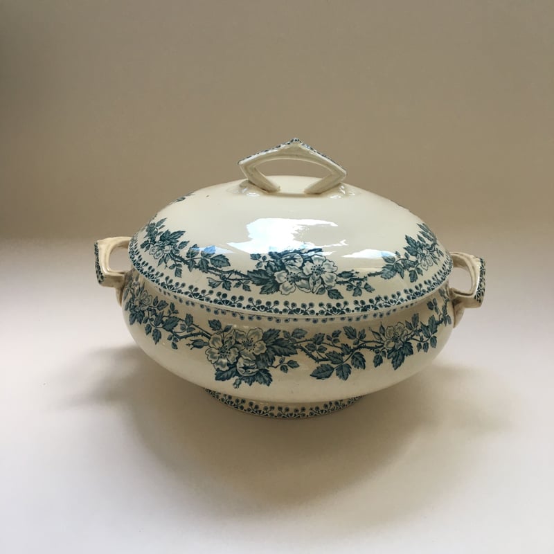 サンタマン窯 野バラ模様 エタブリスマン・デブレイ