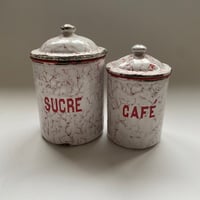 20世紀前半 ボワッタジゴーニュ　白とルージュ　シュクルとカフェ　2点セット