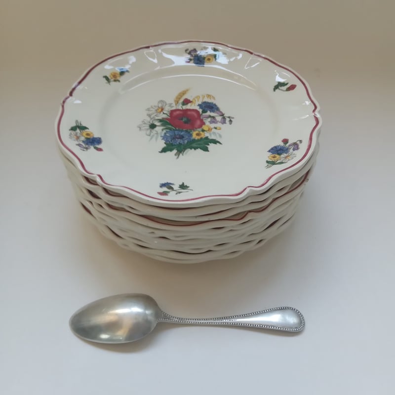 【2枚】サルグミンヌAgresteアグレストシリーズ デザート皿 アンティーク プレート アグレスト 皿 フランス サルグミンヌ製