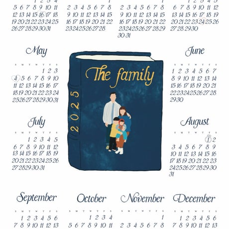 2025 calendar A4poster