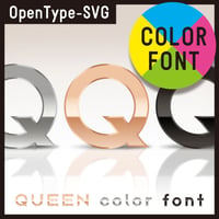 QUEEN color font（クィーン カラーフォント）