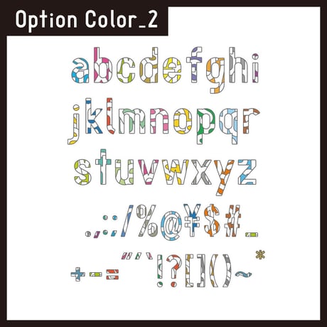 NUMBER color font（ナンバー カラーフォント）
