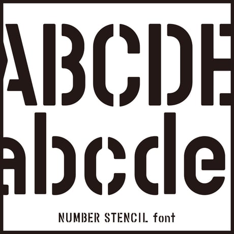 NUMBER STENCIL font（ナンバーステンシル フォント）