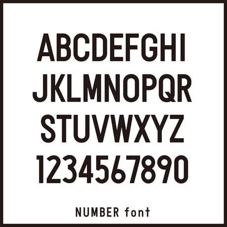 NUMBER font（ナンバー フォント）