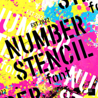 NUMBER STENCIL font（ナンバーステンシル フォント）