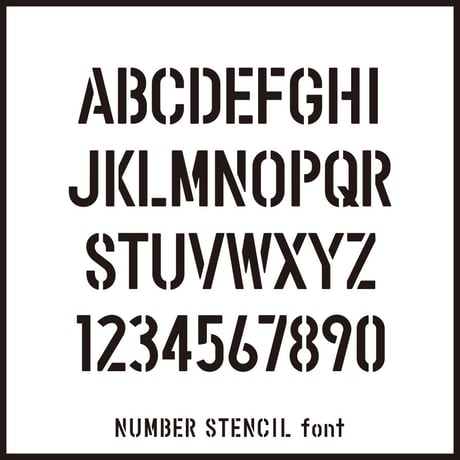 NUMBER STENCIL font（ナンバーステンシル フォント）