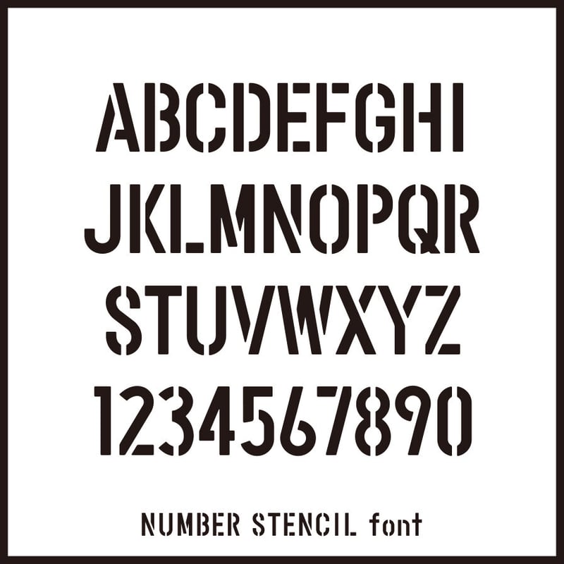 NUMBER STENCIL font（ナンバーステンシル フォント） | Your Font