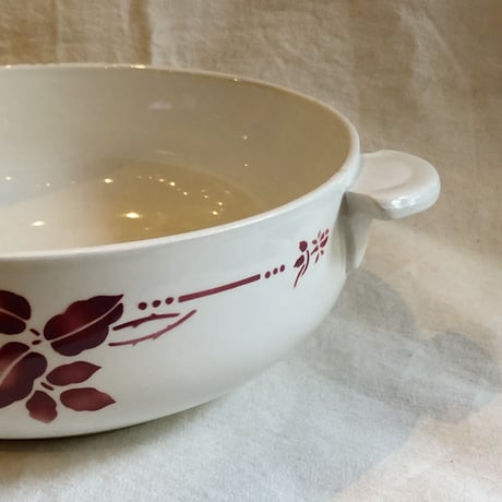 France ヴィンテージ レッドローズ　スーピエール 25cm