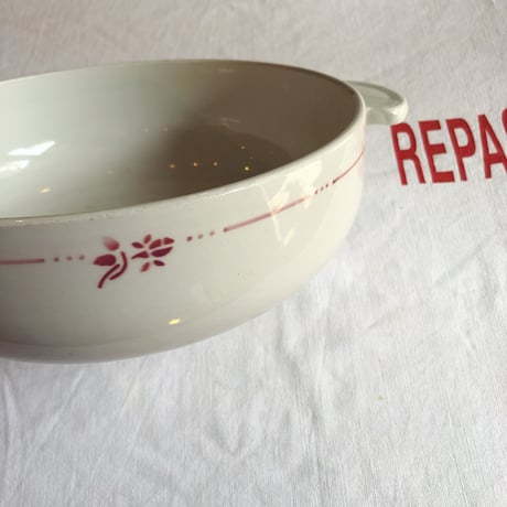 France ヴィンテージ レッドローズ　スーピエール 23cm