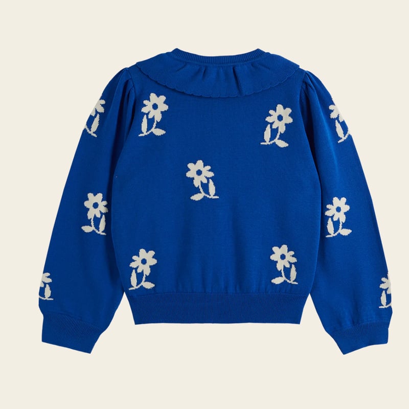 EMILE ET IDA エミールエイダ 花柄コットンニットカーディガン | Havane 