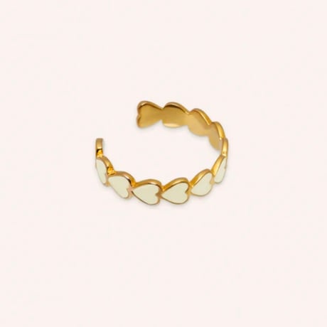 Feeka フィーカ　Bague Cora　エナメルハートリング  ＜３colors＞