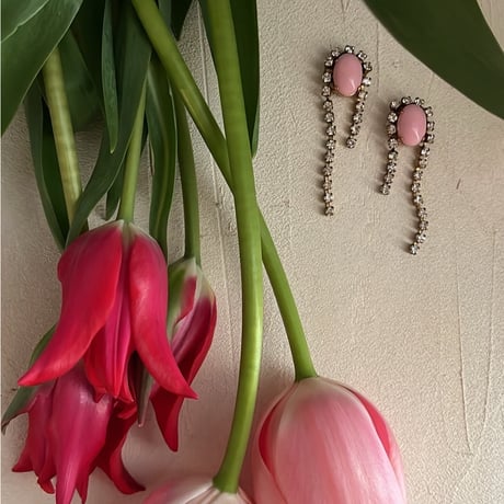 HUE ヒュー Comet pierced earrings【Pink】