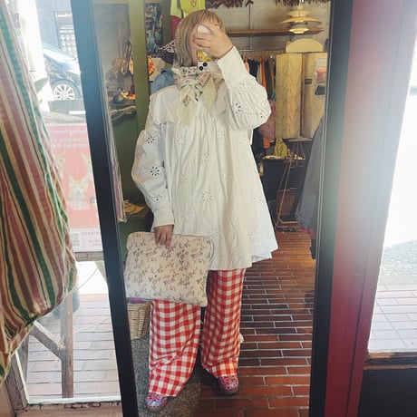 EMILE ET IDA エミールエイダ   ギンガムチェックストレートパンツ