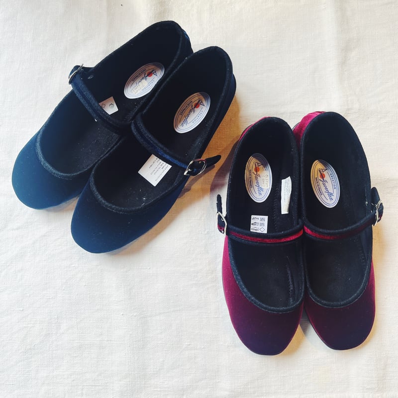 JAVERFLEX ジャバフレックス ベルベットワンストラップシューズ | Havane