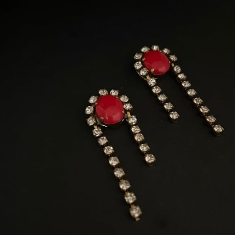 HUE ヒュー Comet pierced earrings 【Red】