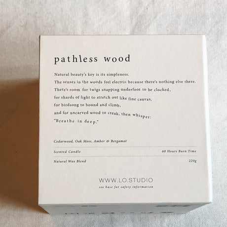 LO ロー ヴィーガンフレグランスキャンドル pathless wood (パスレス ウッド)