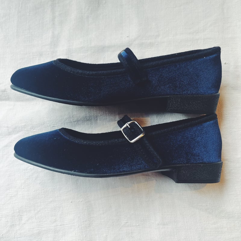 JAVERFLEX ジャバフレックス ベルベットワンストラップシューズ | Havane