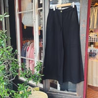 RUE.MAZARINE リュ・マザリーヌ　ブラックワイドデニムパンツ