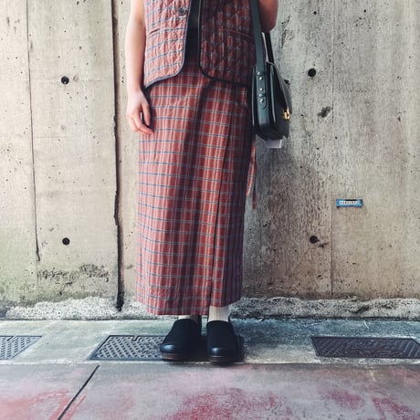 soeur  スール　CONSTANCE チェック柄巻きスカート