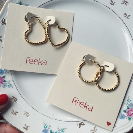 Feeka フィーカ　Boucles d'oreilles Aime　ハートフープピアス