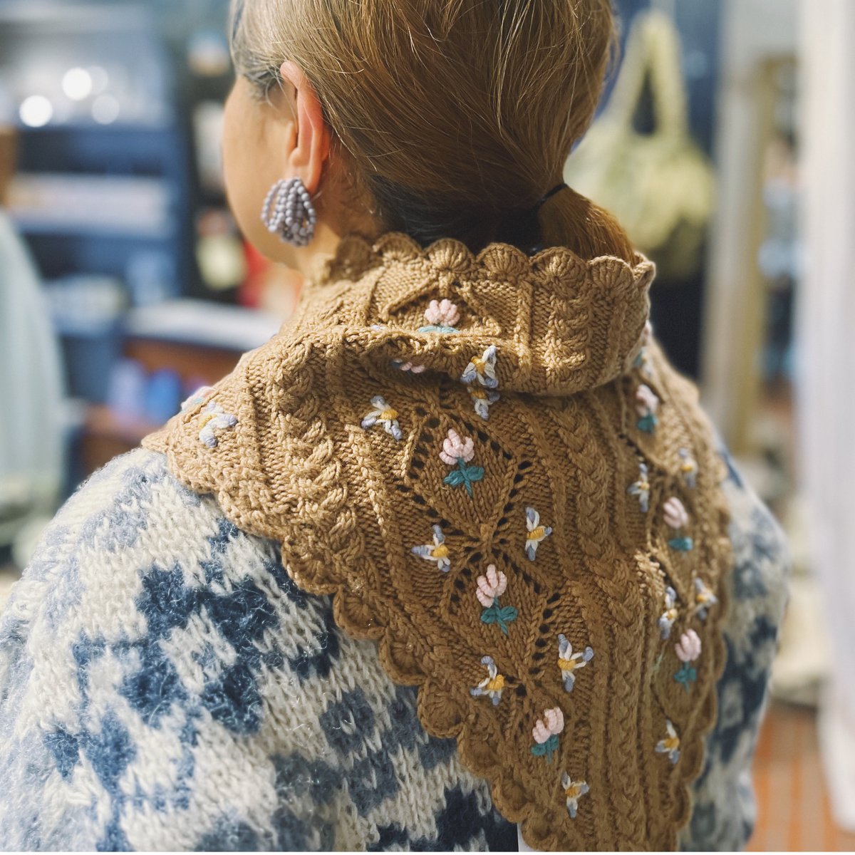 Michaela Buerger ミカエラ ビュルガー ハンドニットバブーシュカ | Havane