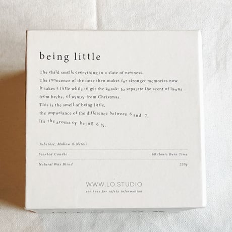LO ロー ヴィーガンフレグランスキャンドル  being little(ビーング リトル)