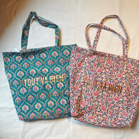 Jamini PARIS ジャミニ パリ フランス語ロゴコットンバッグ