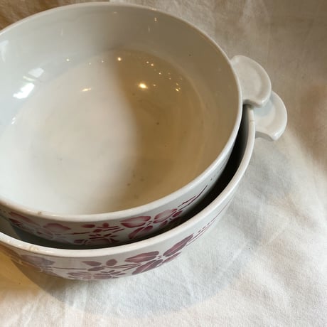 France ヴィンテージ レッドローズ　スーピエール 23cm