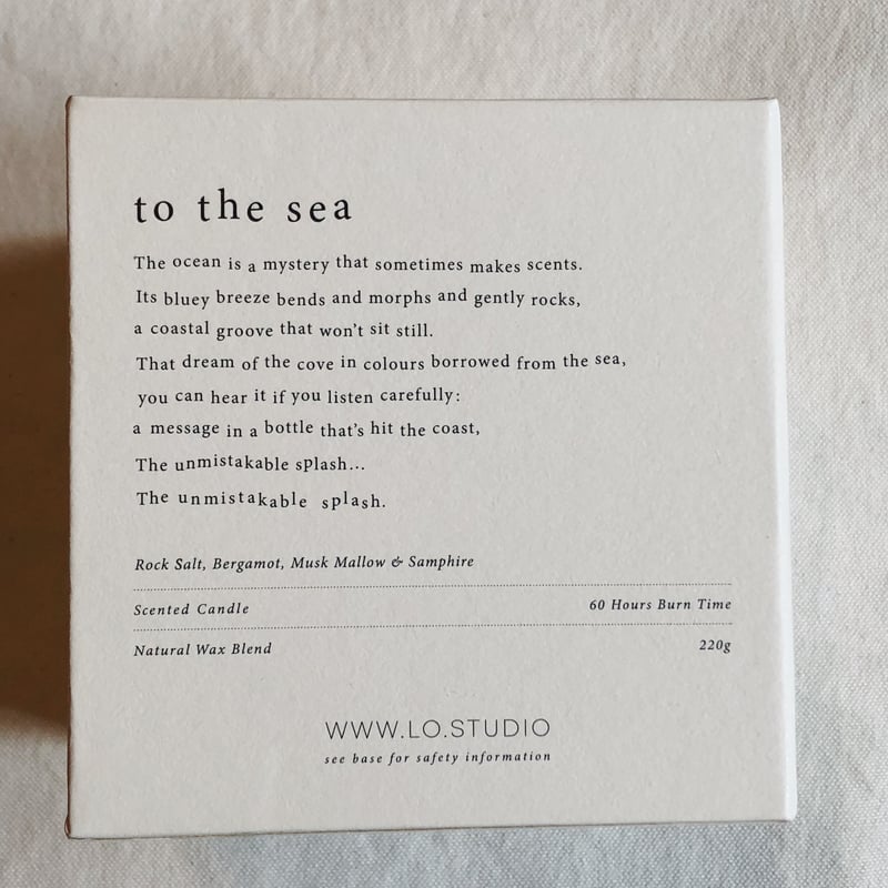 【キャンドル】ビーガンフレグランスキャンドル　【lo】to the sea LO vegan fragrance candle／to the sea - factory zoomer