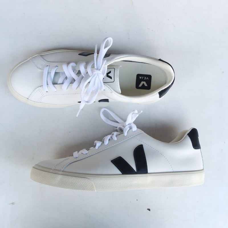 VEJA ヴェジャ ESPLAR レザースニーカー EXTRA-WHITE BLACK