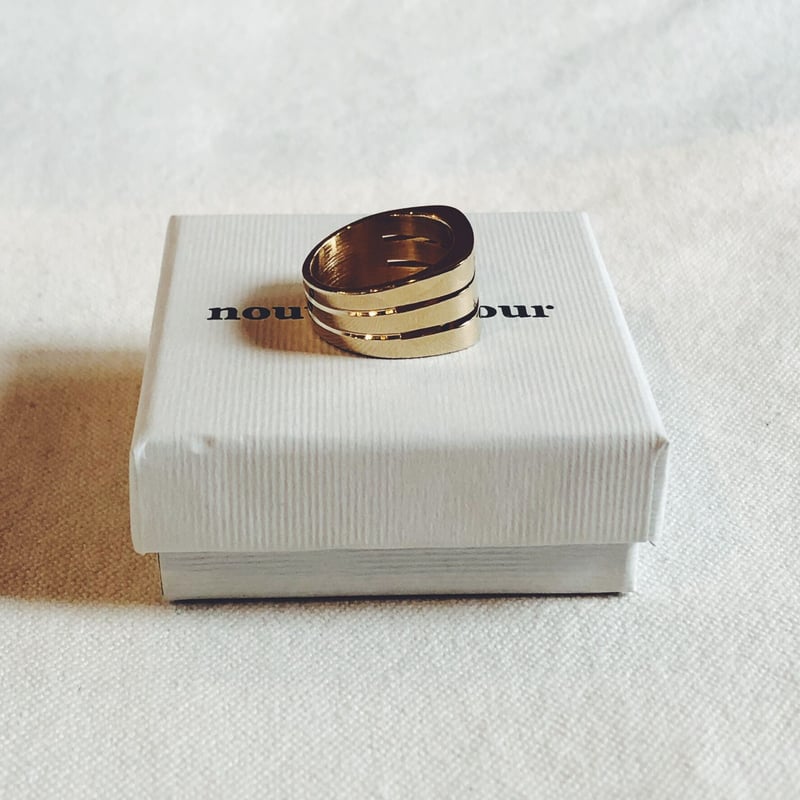 Nouvel Amour ヌーベルアムール 3連メッセージリング（l