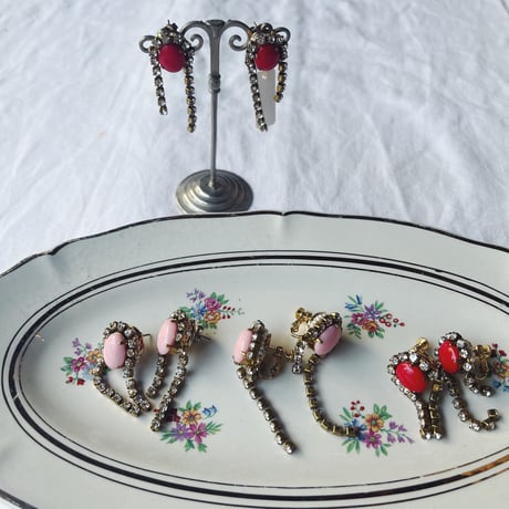 HUE ヒュー Comet pierced earrings【Pink】