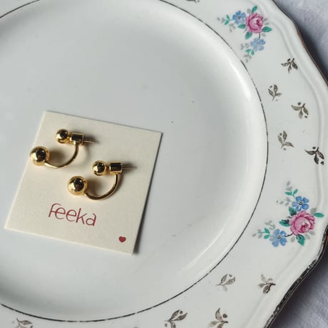 Feeka フィーカ　Boucles d'oreilles Macha  ２ボールデザインピアス