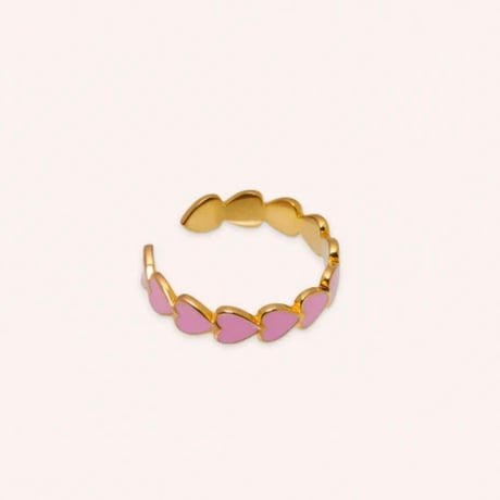 Feeka フィーカ　Bague Cora　エナメルハートリング  ＜３colors＞