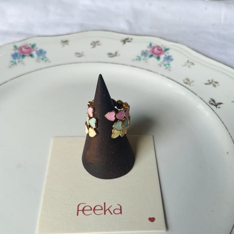 Feeka フィーカ　Bague Cora　エナメルハートリング  ＜３colors＞
