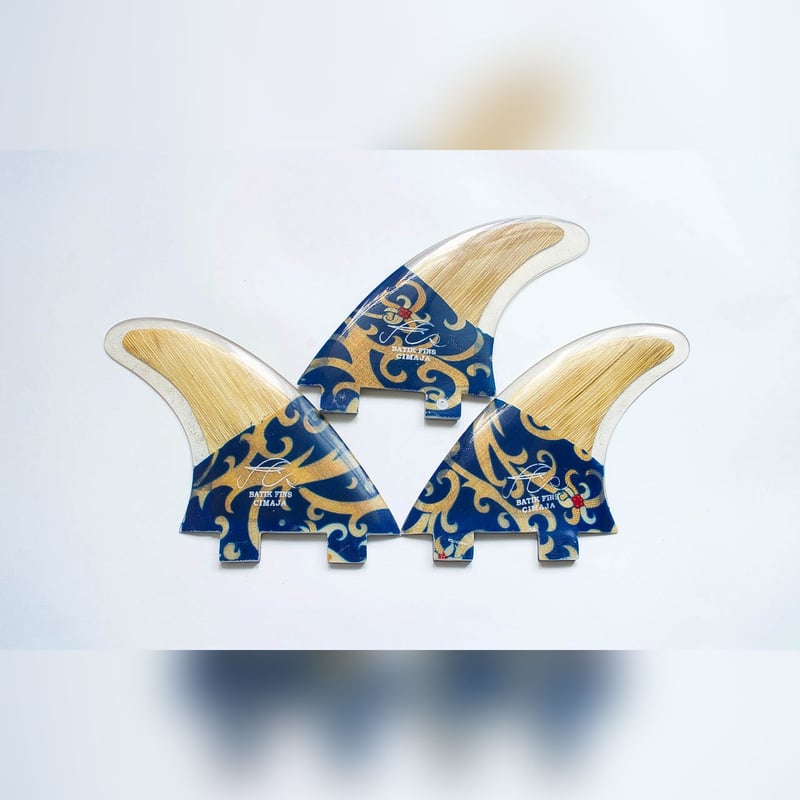 FCS トライフィン Mサイズ バティックフィン ハイビスカス FCS トライ