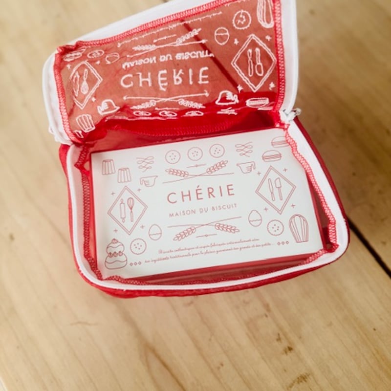 CHÉRIE ビスキュイ オーガンジーポーチ レッド fit=scale-down,w=1200
