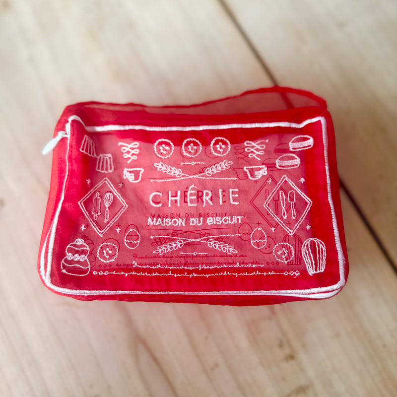 CHÉRIE/BT 【赤】ビスキュイ缶ポーチ1枚 | CHERIE