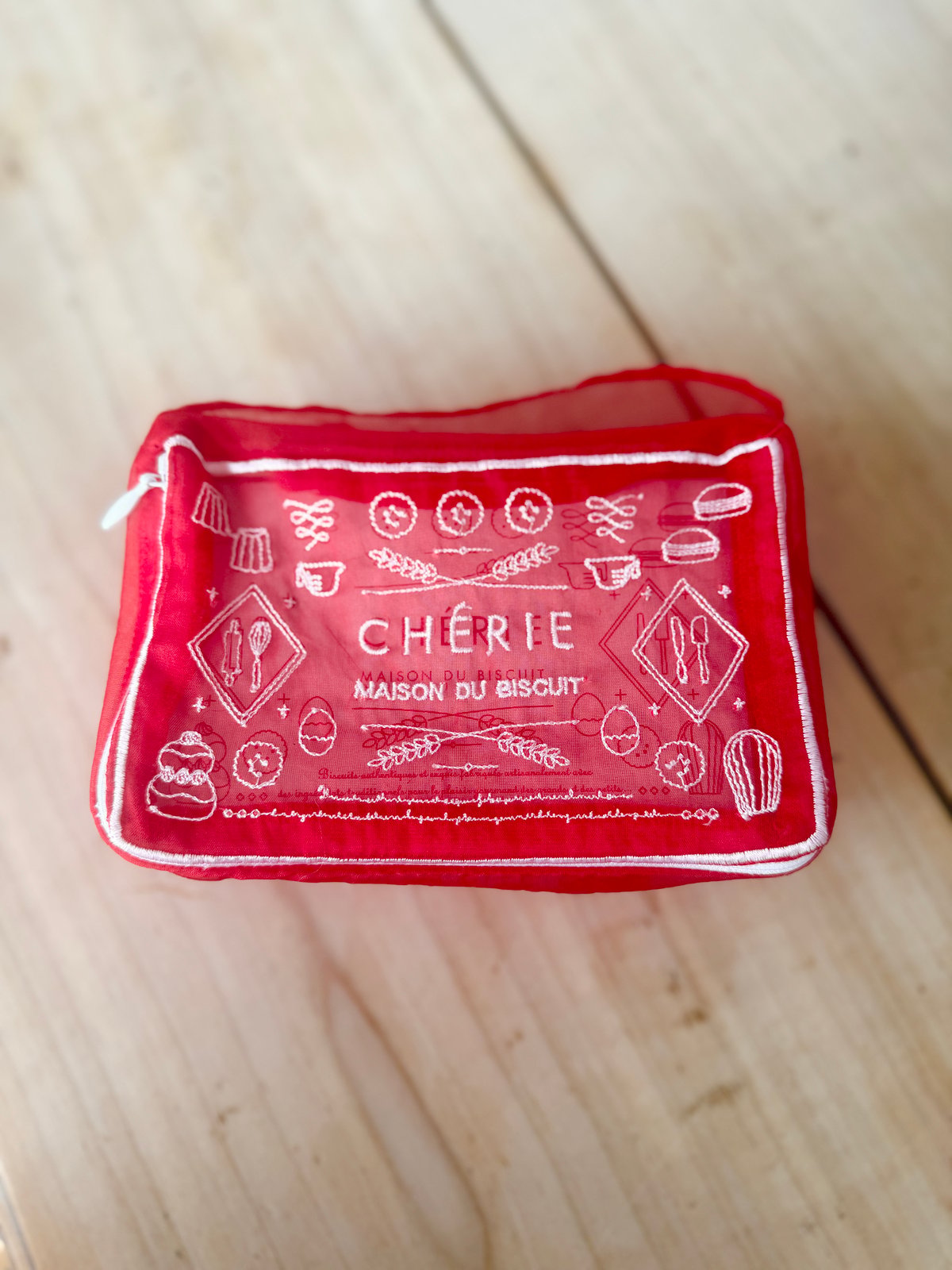 CHÉRIE/BT 【赤】ビスキュイ缶ポーチ1枚 | CHERIE