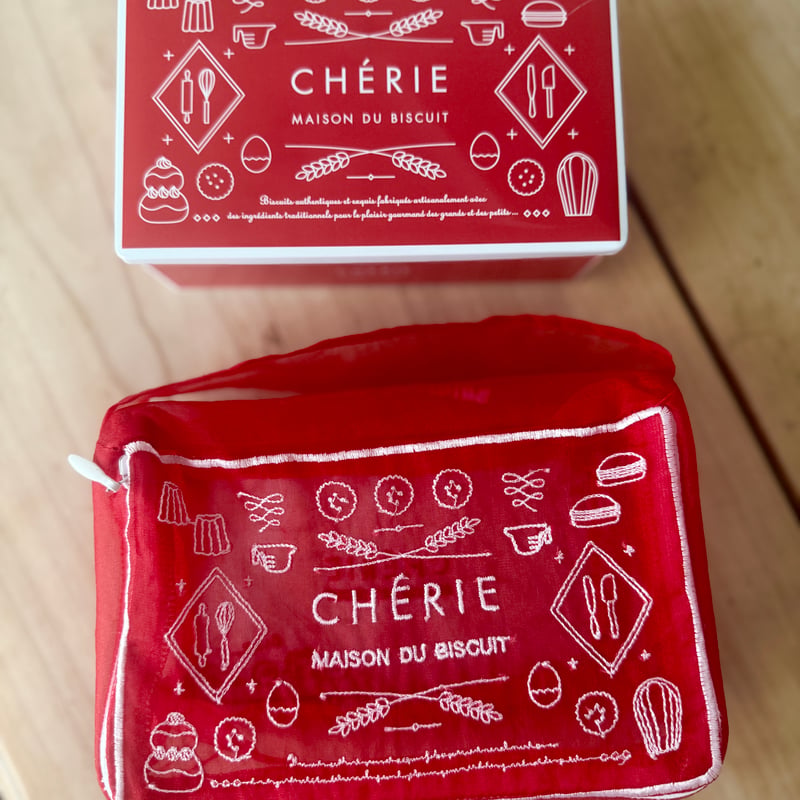 CHÉRIE/BT 【赤】ビスキュイ缶ポーチ1枚 | CHERIE
