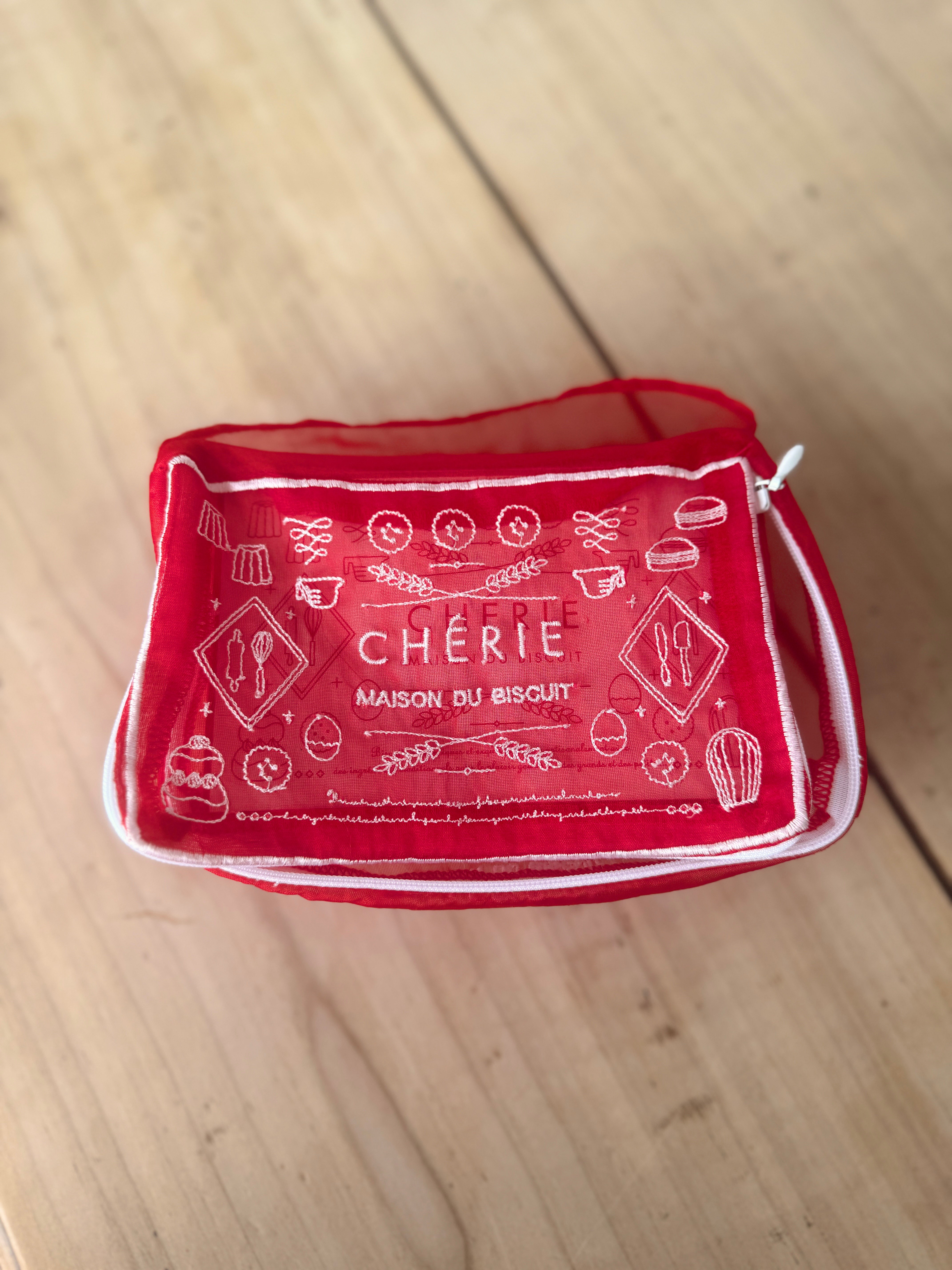 CHÉRIE/BT 【赤】ビスキュイ缶ポーチ | CHERIE