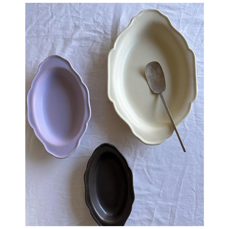 耐熱グラタン皿S黒マット / あわびウェア | モノスタイル onlineshop